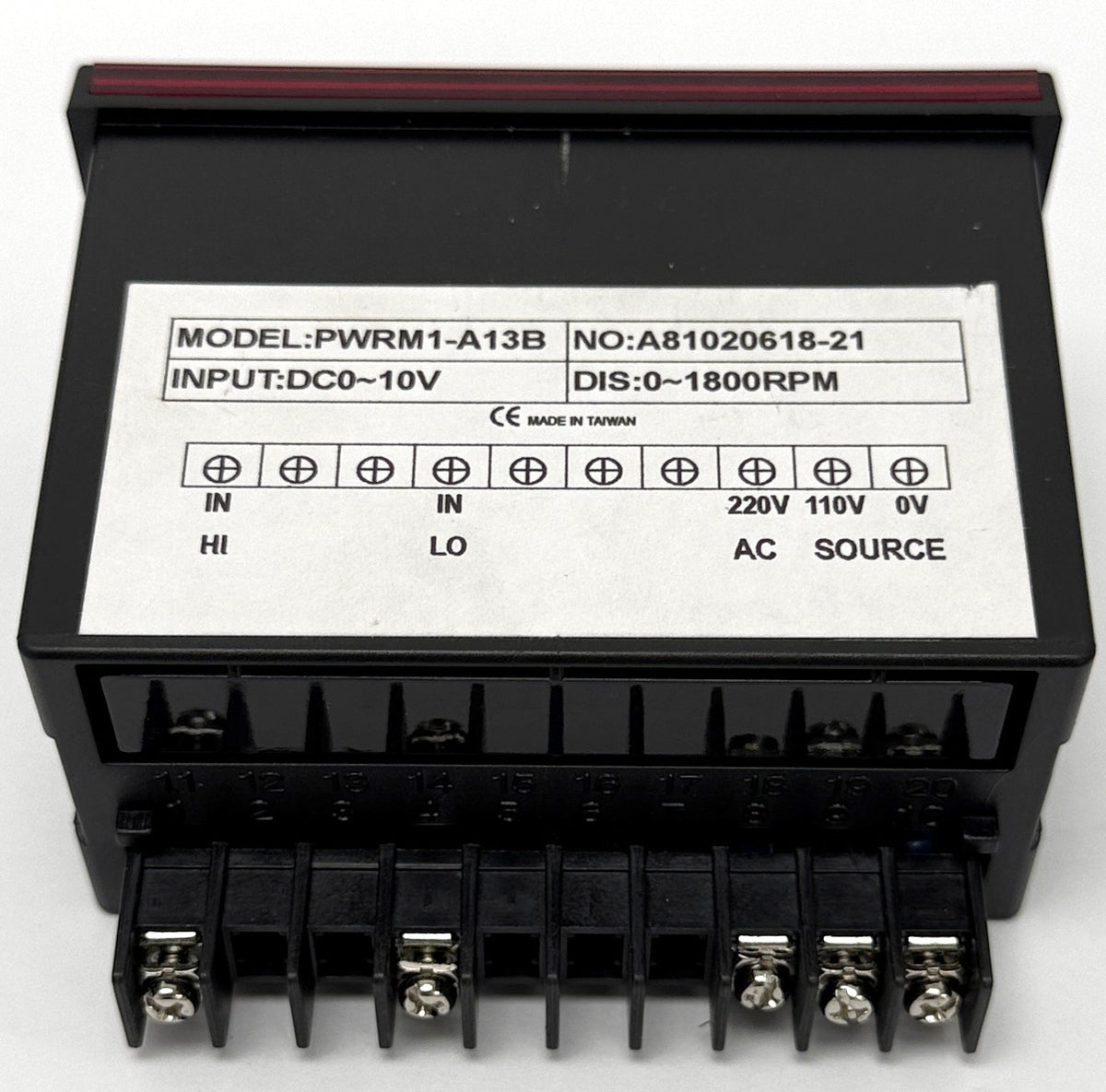 RPM GAUGE: PWR PWRM1-A13B , 0 - 1800 RPM display panel meter – Supertec ...