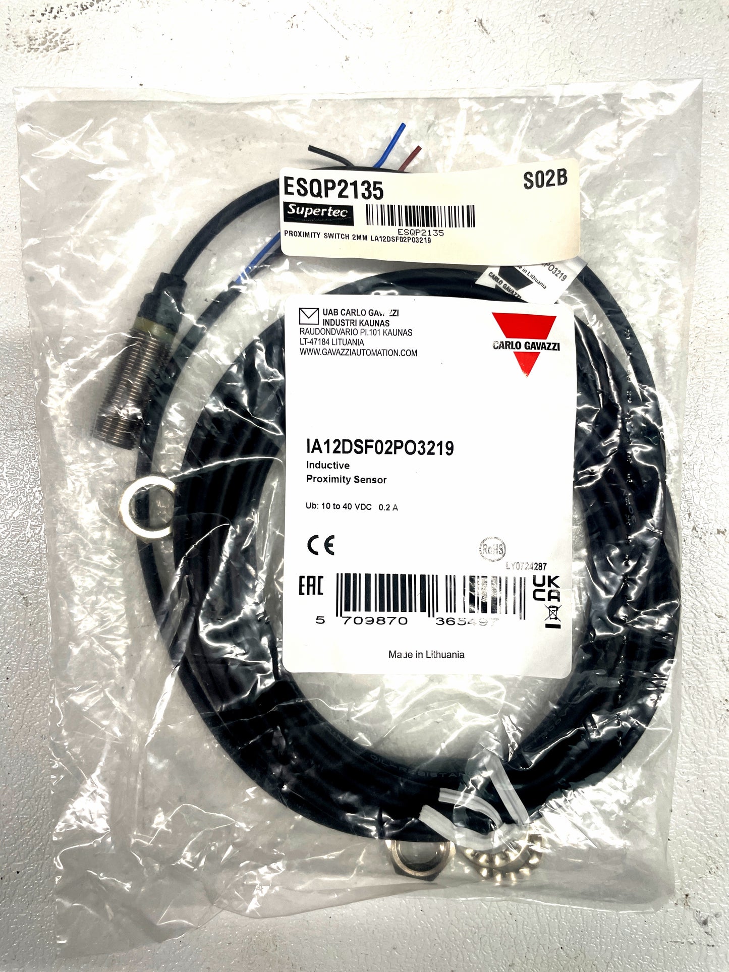 PROXIMITY SWITCH 2MM LA12DSF02PO3219 ESQP2135